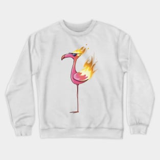 A Cool Flaming Flamingo Standing in a Pool (Flamengo)(No Text Variant) Crewneck Sweatshirt